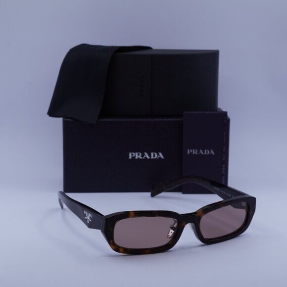 Prada PRB06SF 17N60B Rectangle Sunglasses – Havana\Brown - Picture 5 of 10